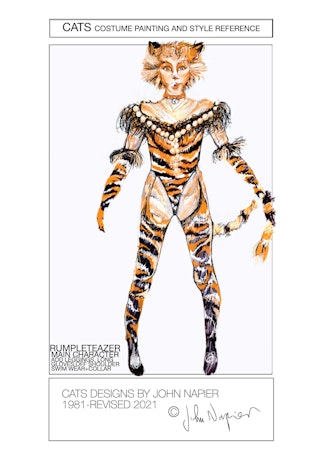 Cats costume painting and style reference - Mungojerrie
